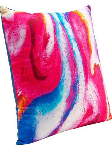 Kare Poduszka "Flashy Rainbow" w kolorze niebiesko-różowym - 40 x 40 cm