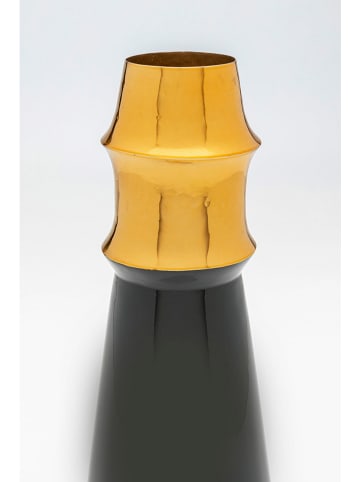 Kare Vase "Ciera" in Schwarz/ Gold - (H)34 cm