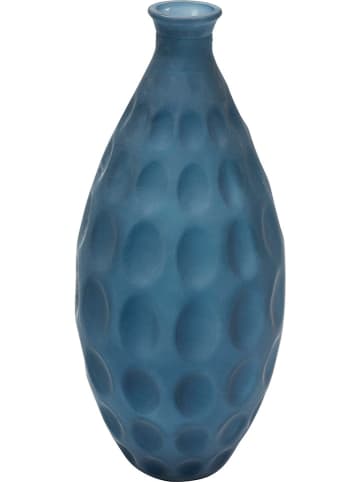 Kare Vase "Dune" in Blau - (H)38 cm