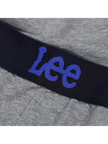 LEE Underwear Pyjama-Shorts "White River" in Hellgrau