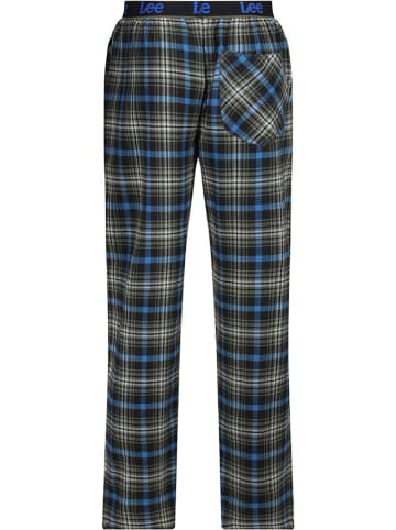 LEE Underwear Pyjama-Hose "Colorado" in Blau/ Grau