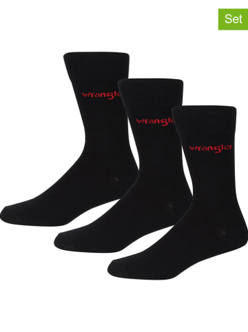 Wrangler 3er-Set: Socken "Coull" in Schwarz
