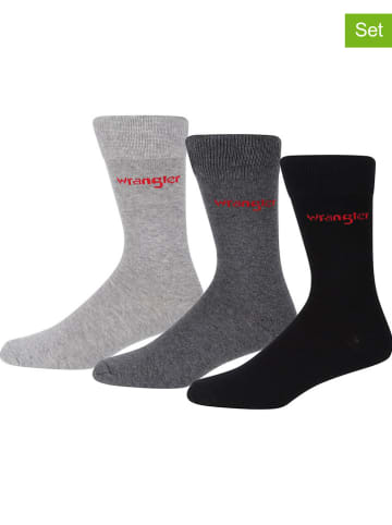 Wrangler 3-delige set: sokken "Coull" zwart/grijs