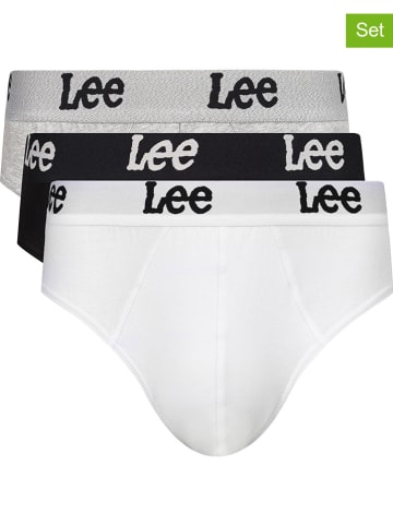 LEE Underwear 3-delige set: slips "Patrick" zwart/wit/lichtgrijs