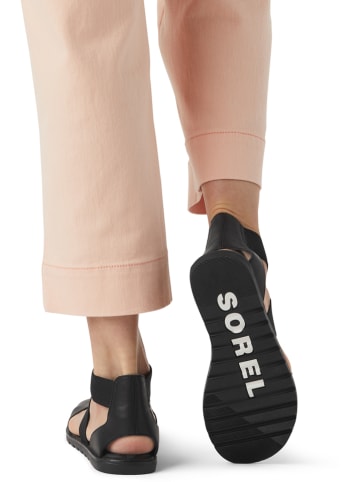 Sorel Leder-Sandalen "Ella II" in Schwarz
