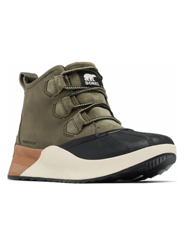 Sorel Leder-Boots "Out N About" in Khaki