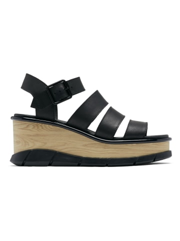 Sorel Leder-Sandaletten "Joanie III" in Schwarz