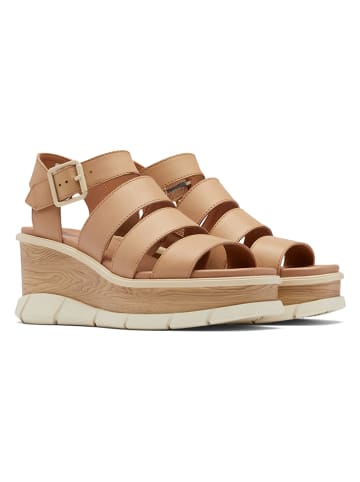 Sorel Leder-Sandaletten "Joanie III" in Beige