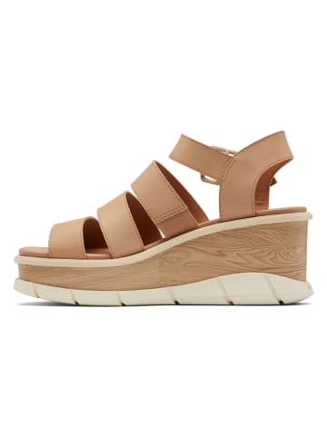 Sorel Leder-Sandaletten "Joanie III" in Beige