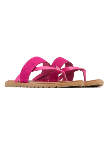 Sorel Leren teenslippers "Ella II" roze