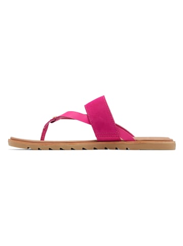 Sorel Leren teenslippers "Ella II" roze