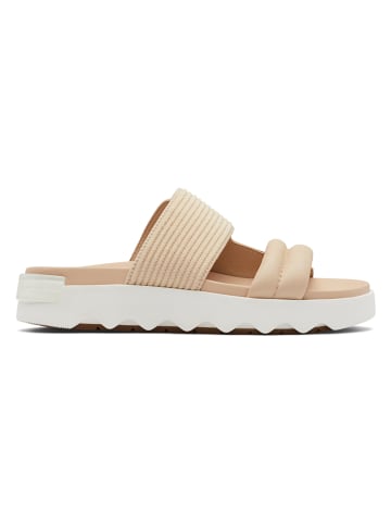 Sorel Leder-Pantoletten "Vibe" in Beige