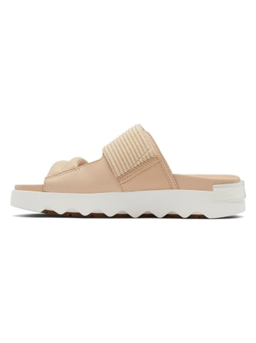 Sorel Leder-Pantoletten "Vibe" in Beige