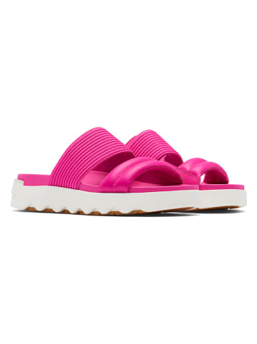 Sorel Leder-Pantoletten "Vibe" in Pink