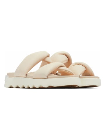 Sorel Leren slippers "Viibe Twist" beige