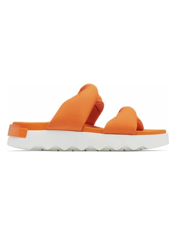 Sorel Leren slippers "Viibe Twist" oranje