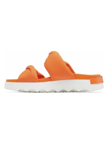 Sorel Leder-Pantoletten "Viibe Twist" in Orange