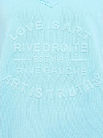 Zwillingsherz Sweatshirt "Love is Art" lichtblauw