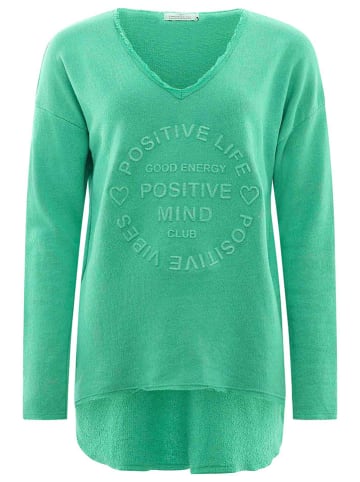 Zwillingsherz Bluza "Positive Mind" w kolorze zielonym