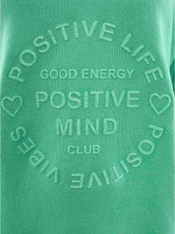 Zwillingsherz Sweatshirt "Positive Mind" in Grün