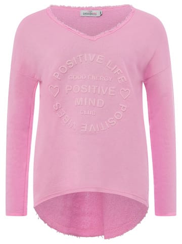 Zwillingsherz Sweatshirt "Positive Mind" in Rosa