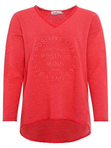 Zwillingsherz Sweatshirt "Positive Mind" in Rot