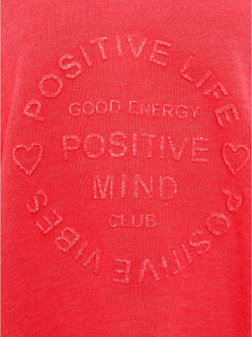Zwillingsherz Sweatshirt "Positive Mind" rood