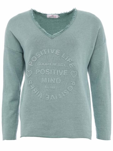 Zwillingsherz Sweatshirt "Positive Mind" in Grau