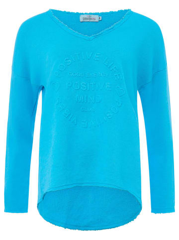 Zwillingsherz Sweatshirt "Positive Mind" lichtblauw