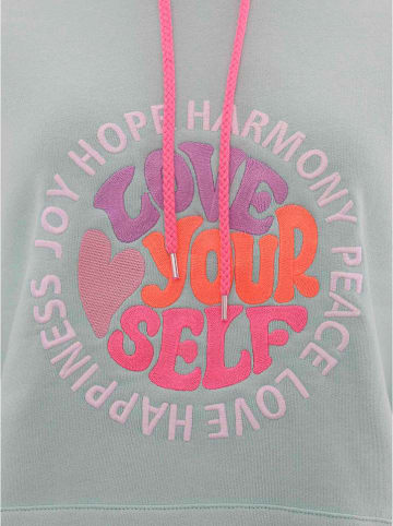 Zwillingsherz Bluza "Love Yourself" w kolorze miętowym