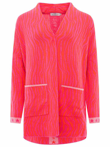 Zwillingsherz Cardigan "Zebra Happy Vibes" in Pink/ Rot