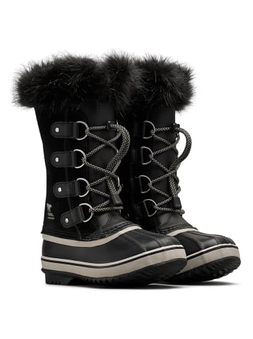 Sorel Leder-Winterstiefel "Joan Of Arctic" in Schwarz