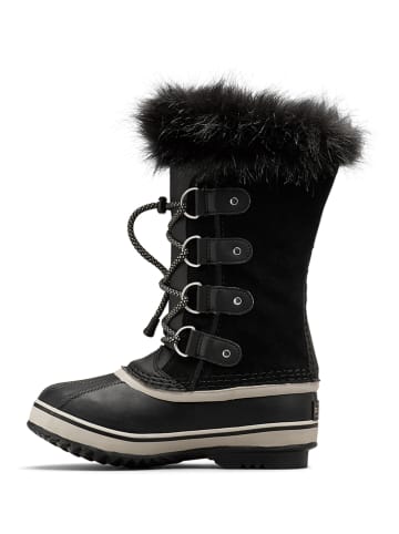 Sorel Leder-Winterstiefel "Joan Of Arctic" in Schwarz