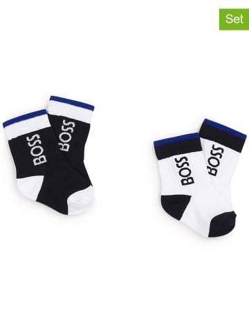 Hugo Boss Kids 2er-Set: Socken in Schwarz/ Weiß