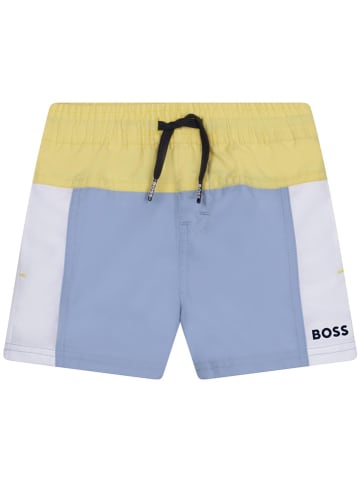 Hugo Boss Kids Zwemshort lichtblauw/geel/wit