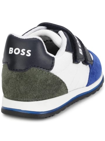 Hugo Boss Kids Sneakers wit/donkerblauw/kaki