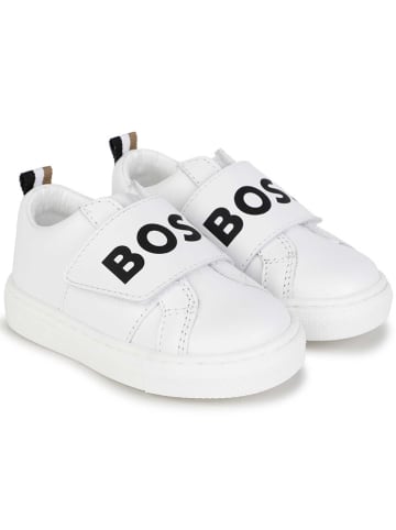Hugo Boss Kids Skórzane sneakersy w kolorze białym