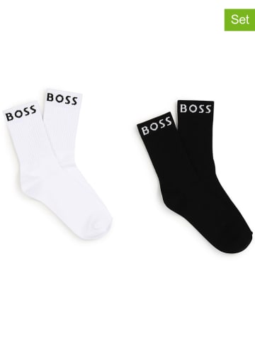 Hugo Boss Kids 2er-Set: Socken in Schwarz/ Weiß