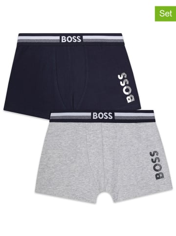 Hugo Boss Kids 2-delige set: boxershorts donkerblauw/grijs