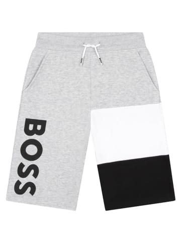 Hugo Boss Kids Sweatshort grijs/zwart/wit