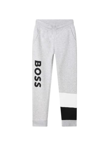 Hugo Boss Kids Spodnie dresowe w kolorze szaro-czarnym