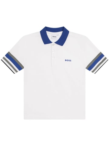 Hugo Boss Kids Poloshirt wit/blauw
