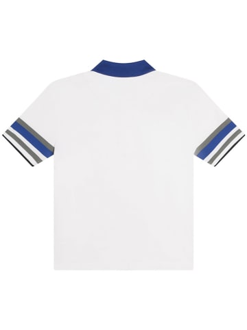 Hugo Boss Kids Koszulka polo w kolorze biało-niebieskim