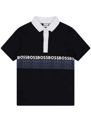 Hugo Boss Kids Koszulka polo w kolorze biało-czarnym