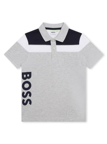 Hugo Boss Kids Poloshirt grijs/wit/donkerblauw