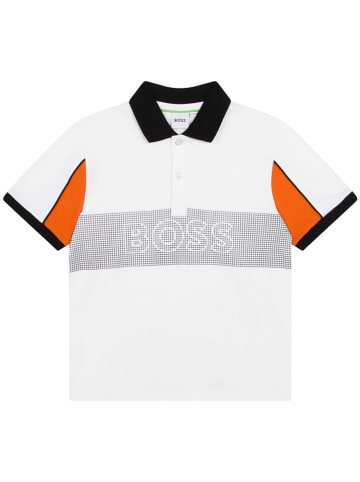 Hugo Boss Kids 2tlg. Outfit in Weiß/ Schwarz/ Orange