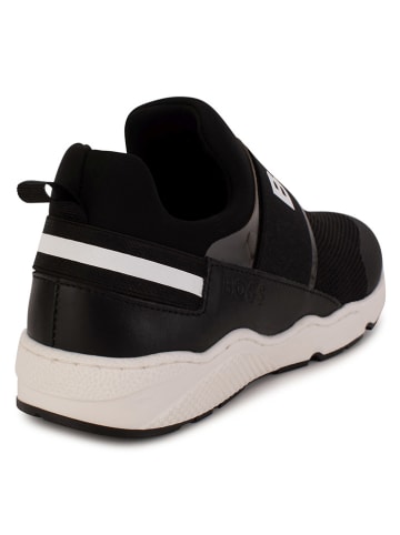 Hugo Boss Kids Leren sneakers zwart/wit