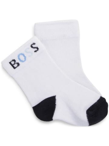 Hugo Boss Kids 2er-Set: Socken in Weiß/ Schwarz/ Blau