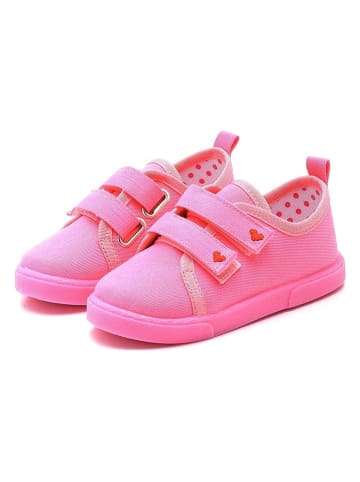 First Step Sneakersy "Heart" w kolorze różowym
