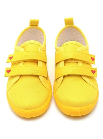 First Step Sneakersy "Heart" w kolorze żółtym
